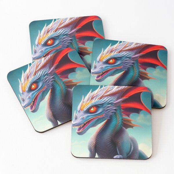 Item preview, Blue Dragon with Red Spikes designed and sold by dragynrain.
