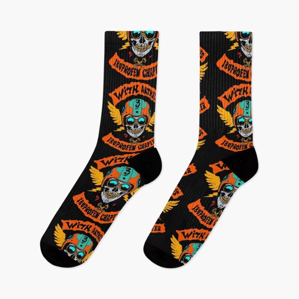 Item preview, With Arthritis Ibuprofen Chapter Funny Biker Skull designed and sold by Store-smitch.
