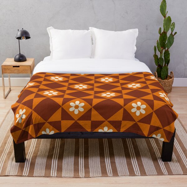 Item preview, Mid Century Modern Shapes & Flower Seamless Colorful Pattern - Brown designed and sold by bsksinghal.