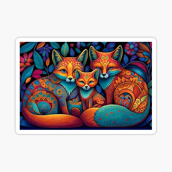 Item preview, Family of foxes  designed and sold by Dorikoogler.