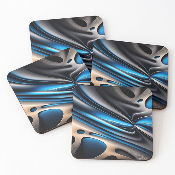 Item preview, Blue Abstract wave Art designed and sold by tidalstock.