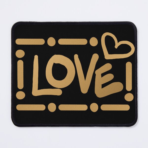 Item preview, Love Typography // Faux Metallic Gold and Black designed and sold by Elsy's Art.