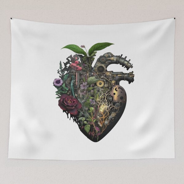 Item preview, cyberpunk heart bursting with life designed and sold by Deedy  Studio.