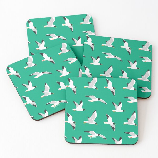 Item preview, Seagulls in Kelly Green designed and sold by CircusCreative.