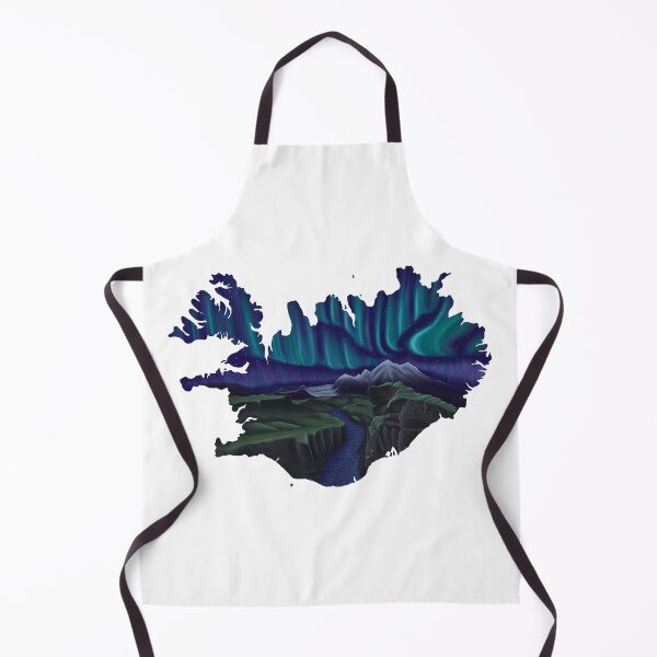 Item preview, Iceland Northern Lights Silhouette Art designed and sold by EcoElsa.