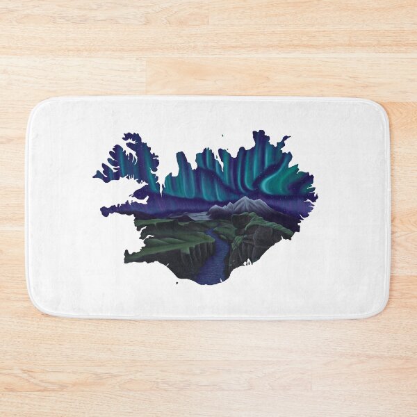 Item preview, Iceland Northern Lights Silhouette Art designed and sold by EcoElsa.
