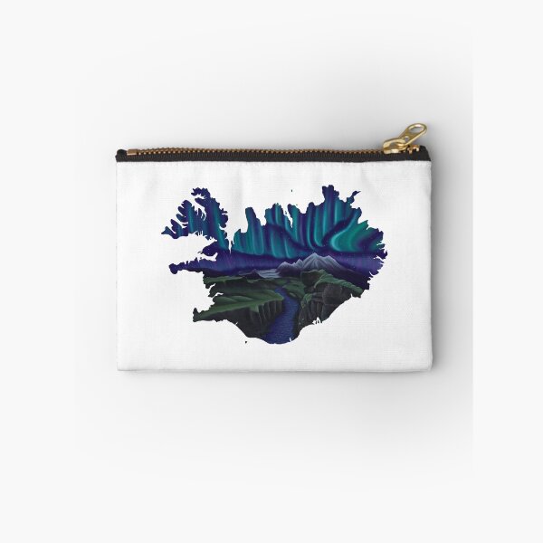 Item preview, Iceland Northern Lights Silhouette Art designed and sold by EcoElsa.