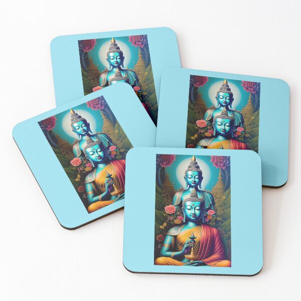 Item preview, Amoghasiddhi Buddha Print designed and sold by DharmaArts.