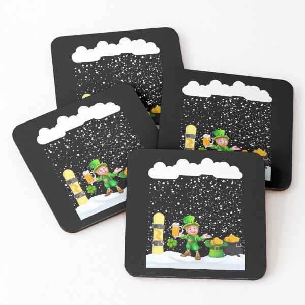 Item preview, Snowboard on St Patricks Day Snowfall Snowflakes shamrock designed and sold by Artstastic.