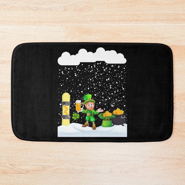 Item preview, Snowboard on St Patricks Day Snowfall Snowflakes shamrock designed and sold by Artstastic.