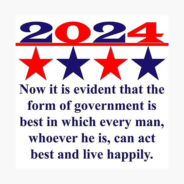Item preview, Now It Is Evident That The Form Of Government - Political Quote  designed and sold by CrankyOldDude.