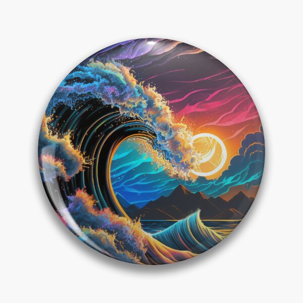 Item preview, Crashing Waves with neon colors designed and sold by FRG-Designs.