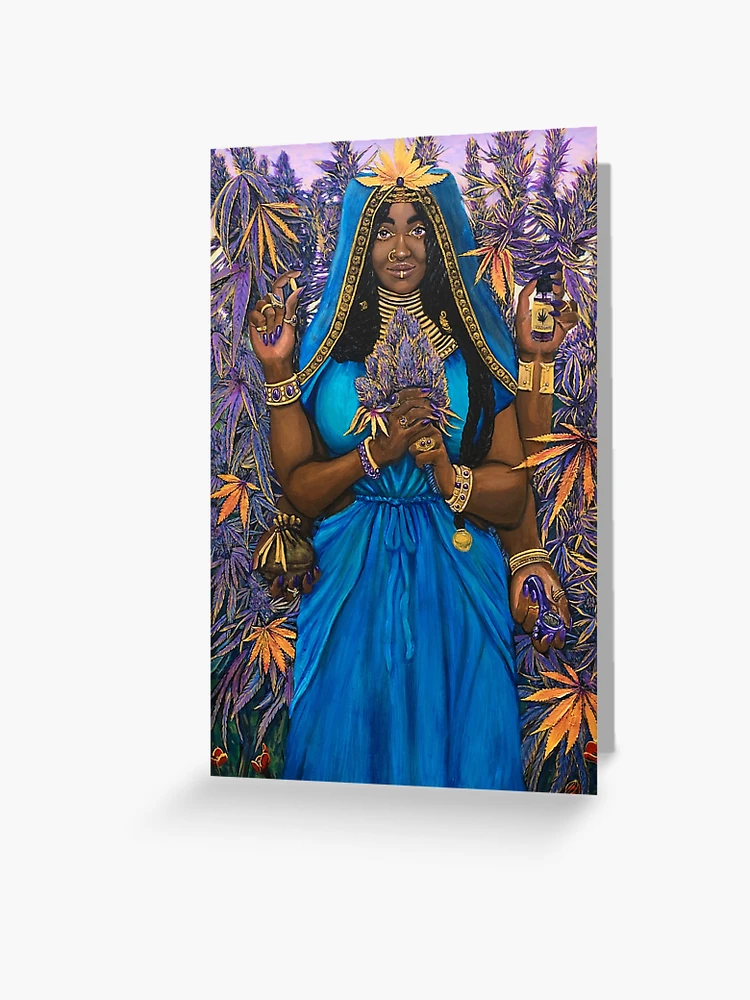 Cannabis Goddess Greeting Card for Sale by terigrimm