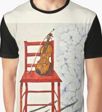 Violin in Repose Watercolor Graphic T-Shirt