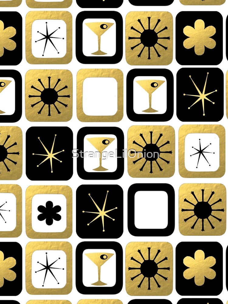 Retro Glamorous Gold Pattern by StrangeLilOnion