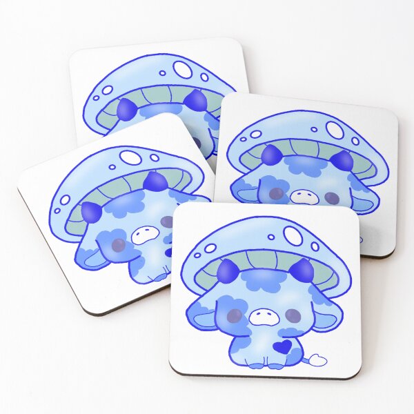 Item preview, Blueberry mushroom cow designed and sold by Heidizart.