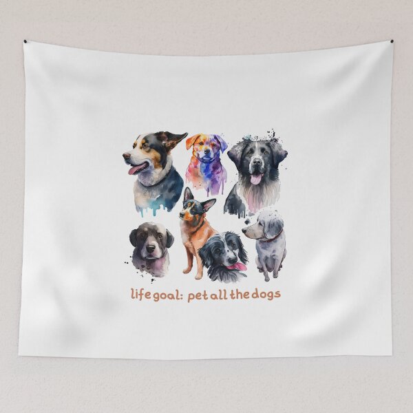 Item preview, life goal pet all the dogs designed and sold by printiesart.
