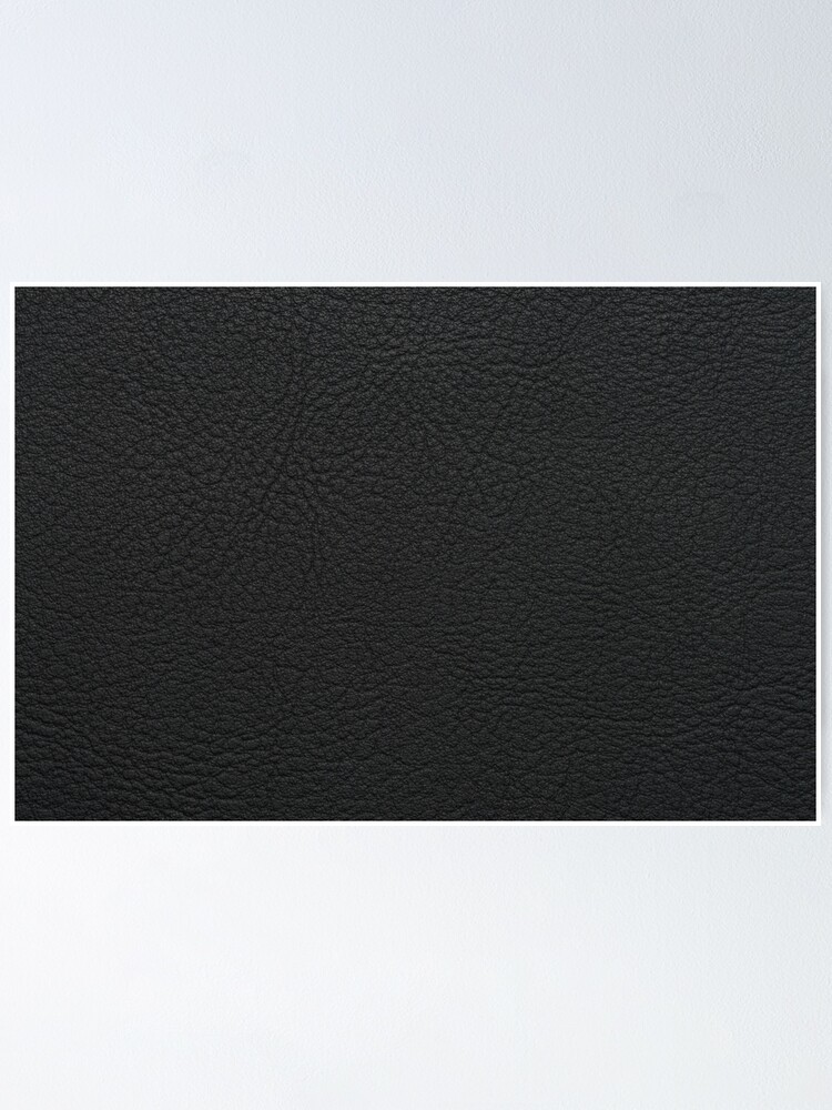 Poster Seamless black leather texture. Vector leather background. Luxury  textile design, interior and furniture decoration concept. 