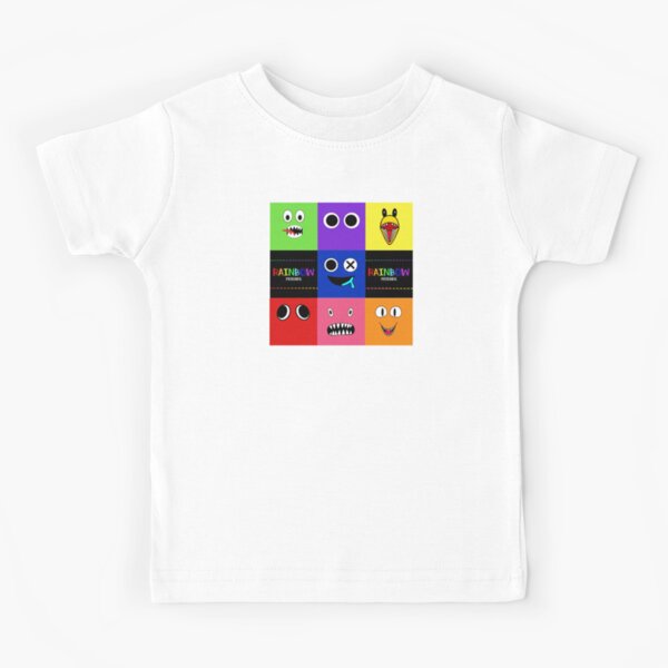 Rainbow Friends characters faces in grid.. Blue Roblox Rainbow Friends  Characters, roblox, video game. Halloween Essential T-Shirt for Sale by  Mycutedesings-1