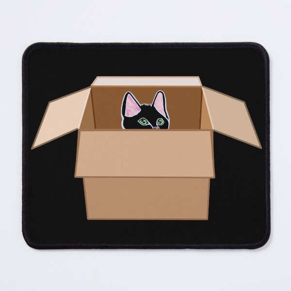 Item preview, Black Kitten Peeking from Cardboard Box designed and sold by Deborah Camp.