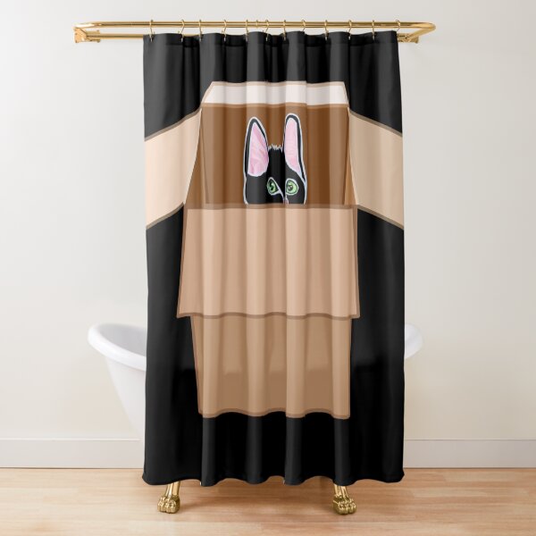 Item preview, Black Kitten Peeking from Cardboard Box designed and sold by Deborah Camp.