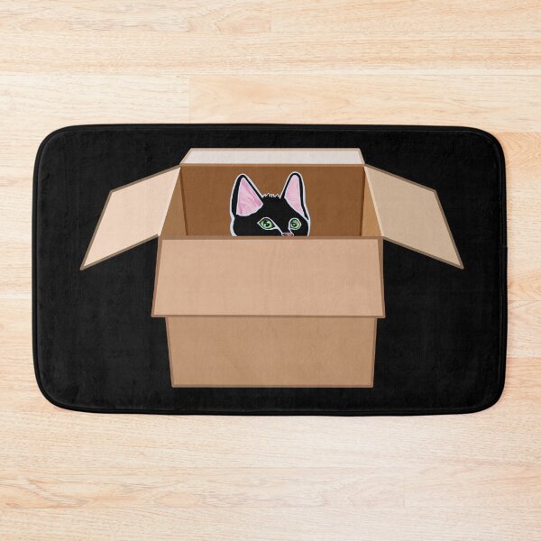 Item preview, Black Kitten Peeking from Cardboard Box designed and sold by Deborah Camp.