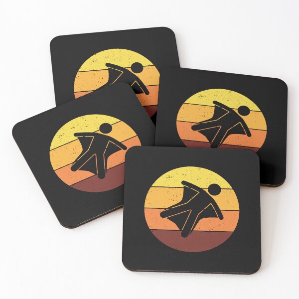 Item preview, Wingsuit flying Base Jumping Skydiving Retro Vintage designed and sold by TastefulTees.