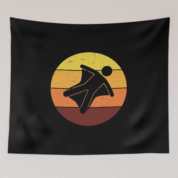 Item preview, Wingsuit flying Base Jumping Skydiving Retro Vintage designed and sold by TastefulTees.
