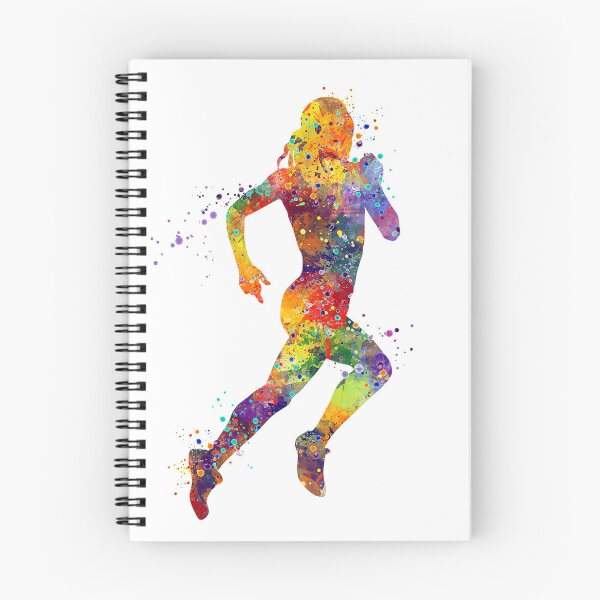 Item preview, Girl Running Watercolor designed and sold by LotusGifts.