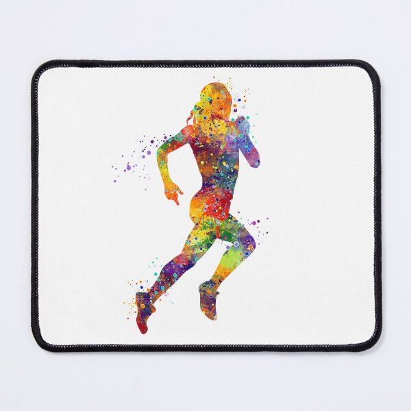 Item preview, Girl Running Watercolor designed and sold by LotusGifts.