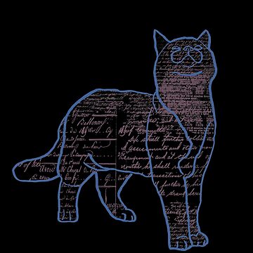 Artwork thumbnail, Cat and Pattern - Love Letter - Astonished Cat Company - Great Gift for Cat Lovers by AstonishedCatCo