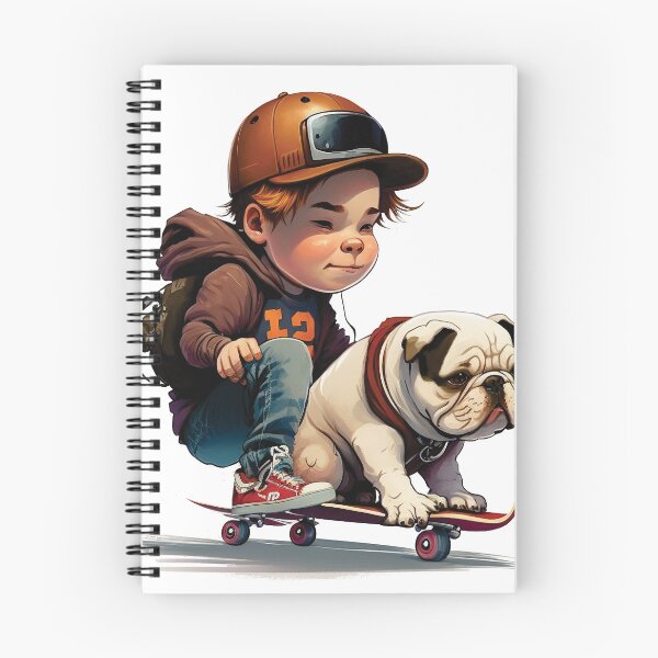 Item preview, Skater boy with Bulldog designed and sold by HookedOnDogz.