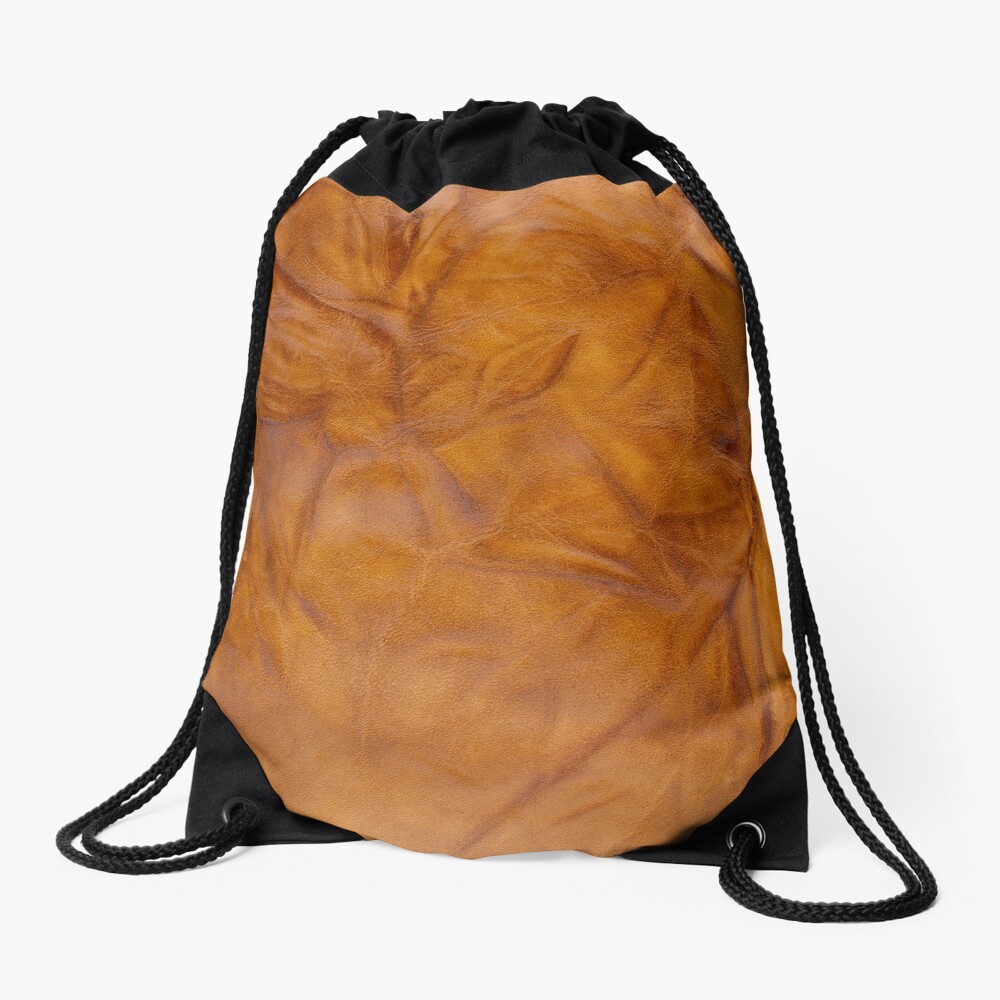 Old leather Drawstring Bag