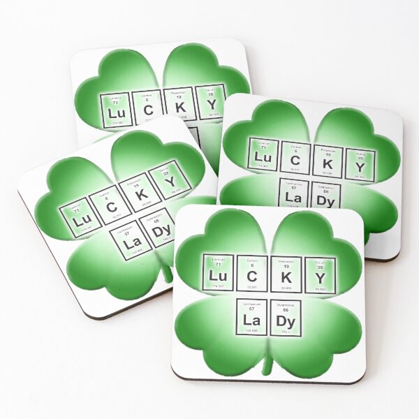 Item preview, Shamrock, St. Patricks Day, Matching Couples Shirts, 4 Leaf Clover, Lucky Lady, Table of Elements Words designed and sold by Siela.
