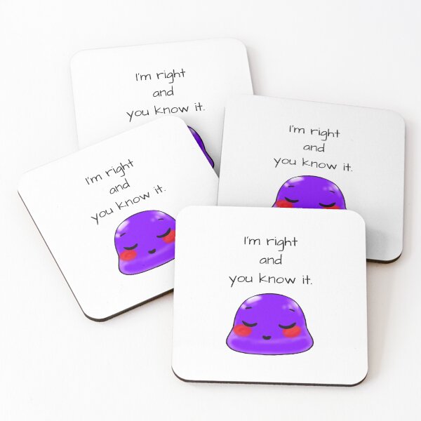 Item preview, I'm right and you know it smug Tiny Purple Blob emoji designed and sold by TinyPurpleHouse.