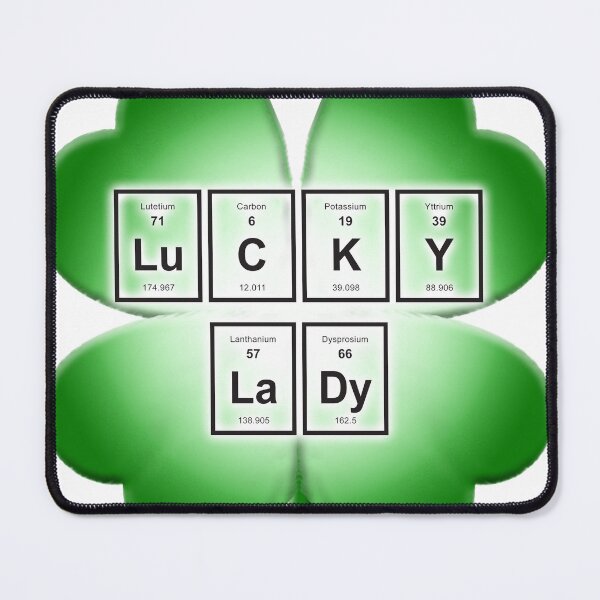 Item preview, Shamrock, St. Patricks Day, Matching Couples Shirts, 4 Leaf Clover, Lucky Lady, Table of Elements Words designed and sold by Siela.