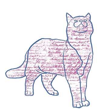Artwork thumbnail, Cat and Pattern - Love Letters - Astonished Cat Company - Great Gift for Cat Lovers by AstonishedCatCo