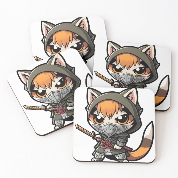 Item preview, Cute cat samurai designed and sold by VisionaryMX.