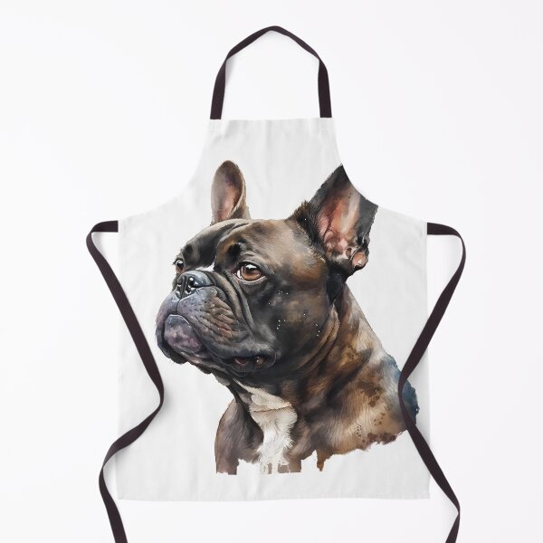Item preview, French Bulldog Brindle Dog Watercolor Portrait  designed and sold by ColorFlowArt.