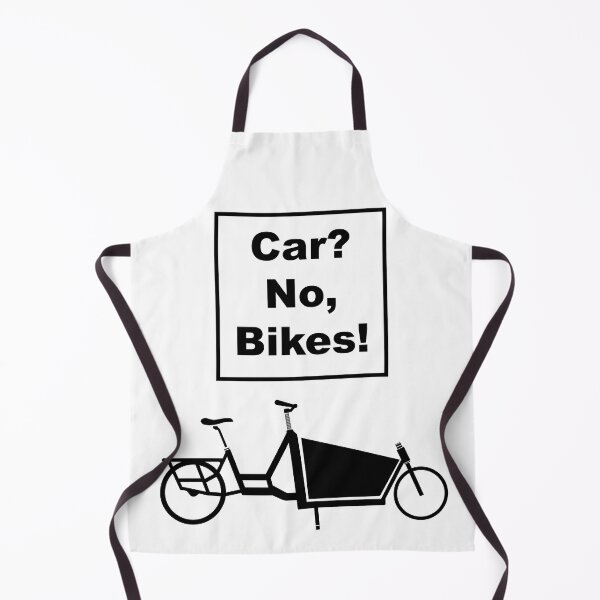 Item preview, Car? No, Bikes! Front loader Funny Joke pun cargo bike design designed and sold by Theokotos.