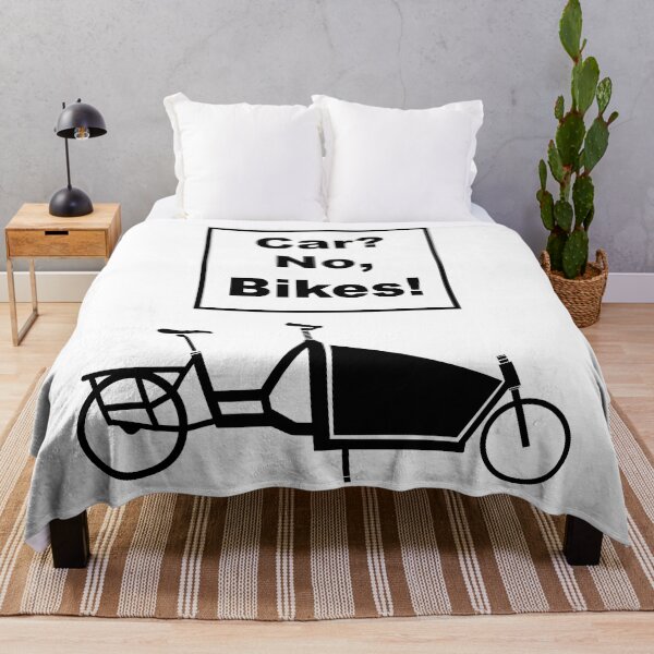 Item preview, Car? No, Bikes! Front loader Funny Joke pun cargo bike design designed and sold by Theokotos.