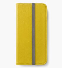 Yellow leather iPhone Wallet/Case/Skin