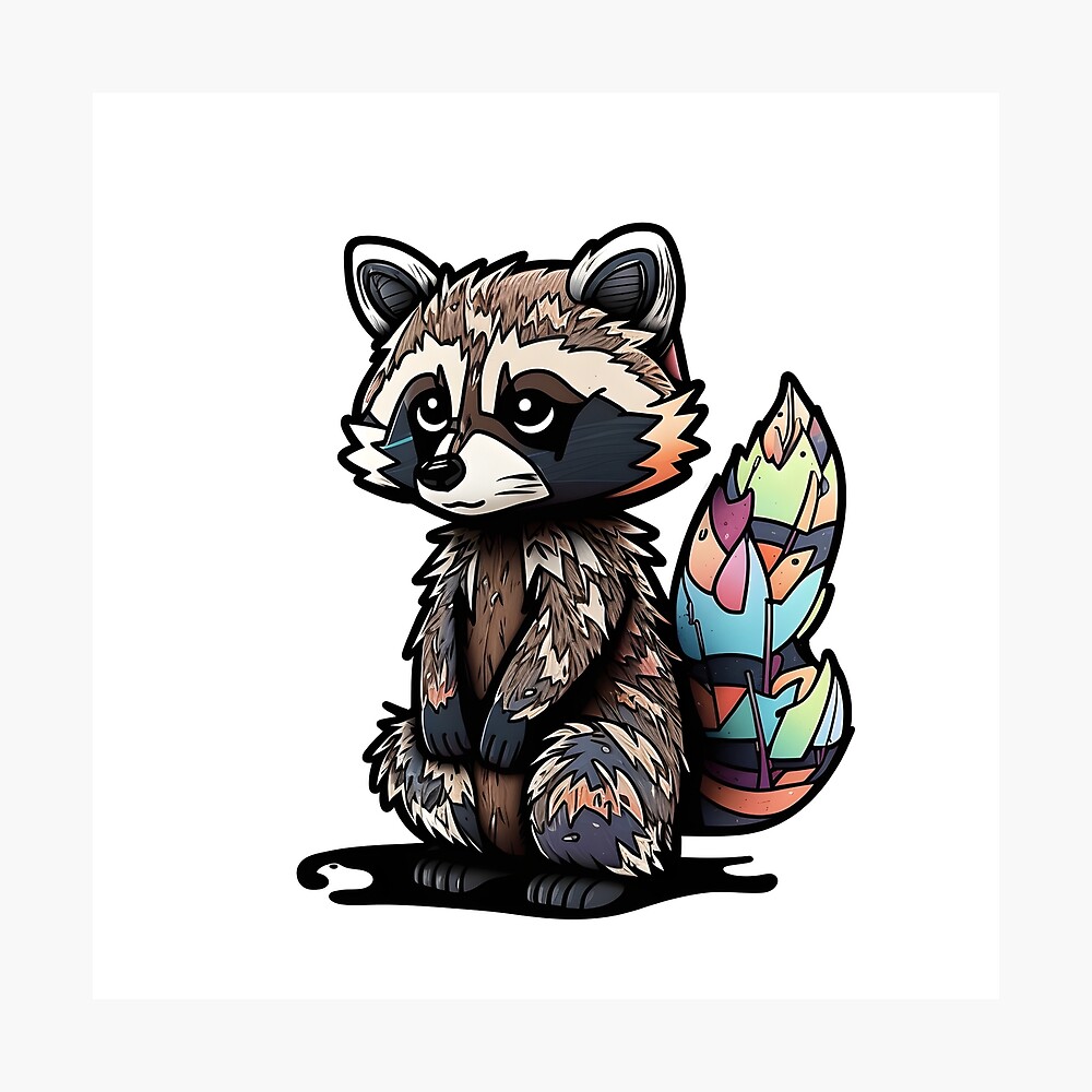 Racoon Cartoon Kawaii