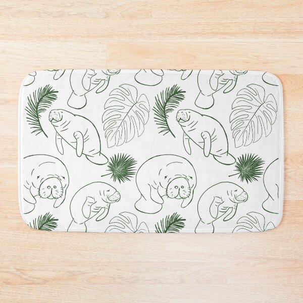 Item preview, Manatee Monstera in Green and White  designed and sold by BissyCollective.