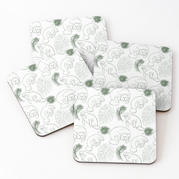 Item preview, Manatee Monstera in Green and White  designed and sold by BissyCollective.