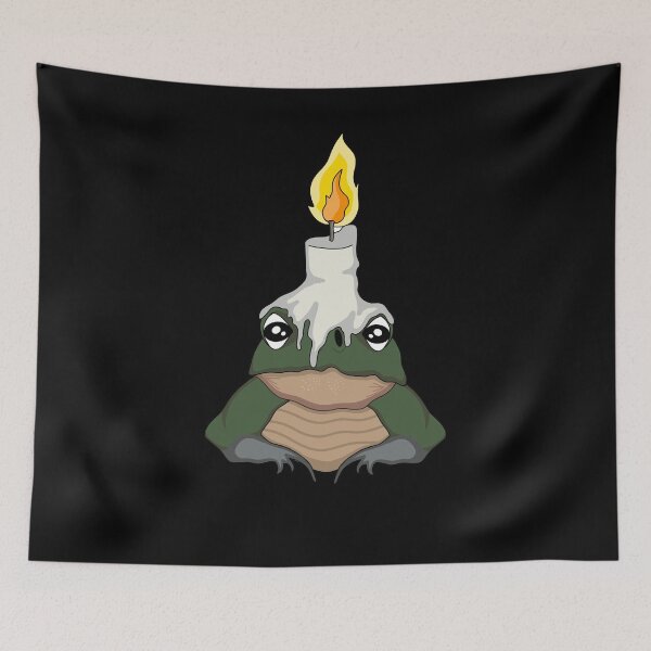 Item preview, Cottagecore Frog With Melting Candle designed and sold by eternallygifted.