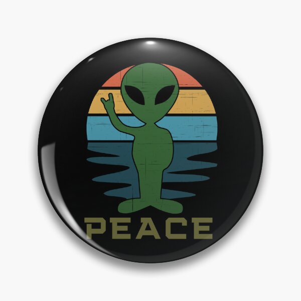 Item preview, Retro Alien Ufo Peace Hand Sign Gift Fan designed and sold by MyhreSigve.