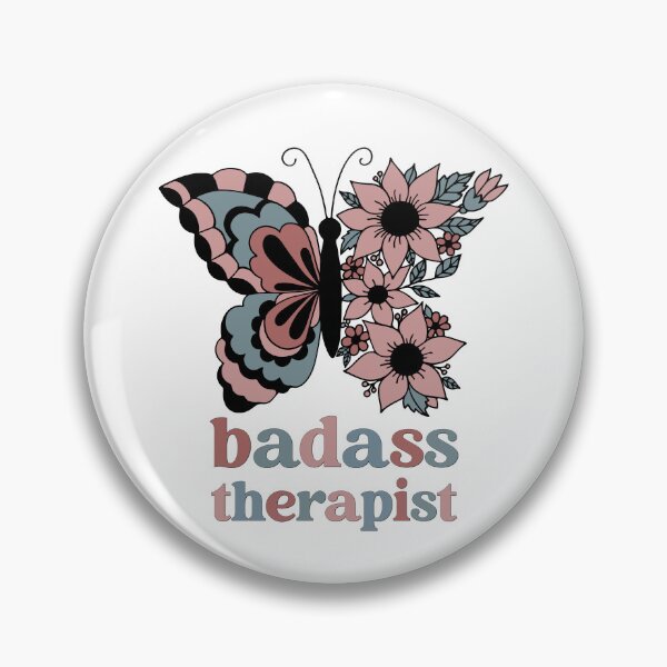 Item preview, Badass Therapist Graphic With Retro Boho Butterfly designed and sold by mysticblvd.