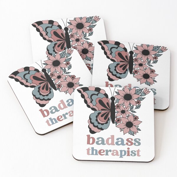 Item preview, Badass Therapist Graphic With Retro Boho Butterfly designed and sold by mysticblvd.