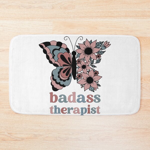 Item preview, Badass Therapist Graphic With Retro Boho Butterfly designed and sold by mysticblvd.